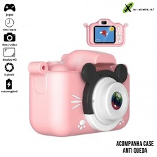Câmera Digital Kids XC-X2P X-Cell - Rosa